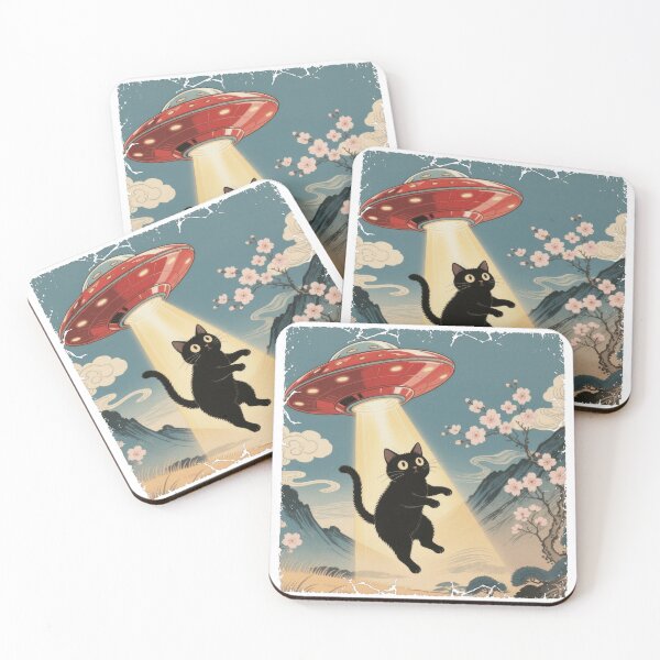 Item preview, Vintage Japanese UFO Cat Dad Alien Abduction  designed and sold by NovaCraft30.