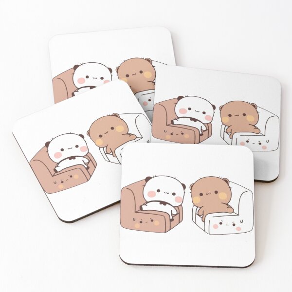 Item preview, Cute funny humor holiday birthday gift lovely cats friend girlfriend Panda Bear Brownie Sugar BuBu DuDu Mochi Milk peach Valentine xmas goma Couple v03 designed and sold by OceanLiveArts.