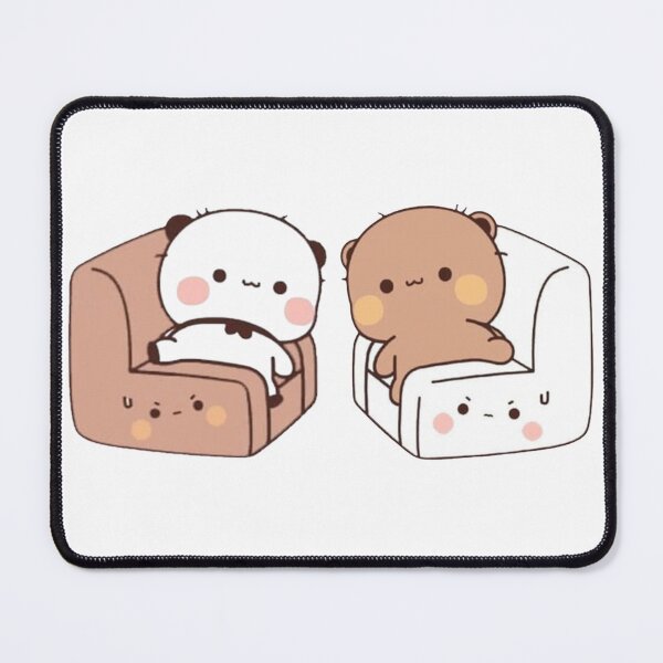 Item preview, Cute funny humor holiday birthday gift lovely cats friend girlfriend Panda Bear Brownie Sugar BuBu DuDu Mochi Milk peach Valentine xmas goma Couple v03 designed and sold by OceanLiveArts.