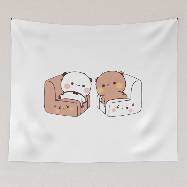 Item preview, Cute funny humor holiday birthday gift lovely cats friend girlfriend Panda Bear Brownie Sugar BuBu DuDu Mochi Milk peach Valentine xmas goma Couple v03 designed and sold by OceanLiveArts.
