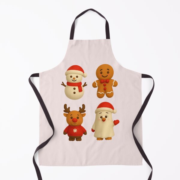 Item preview, Cute 3D Christmas – Snowman, Reindeer & Gingerbread. Noël Kawaii 3D – Bonhomme de Neige, Renne et Fantôme designed and sold by Drawingshirts.