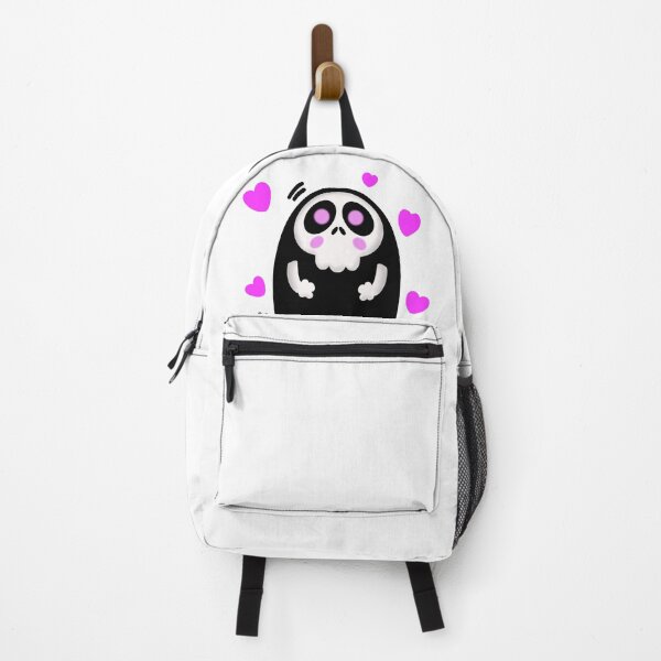 Item preview, Cute Kawaii Skull with Pink Hearts designed and sold by holywarter.