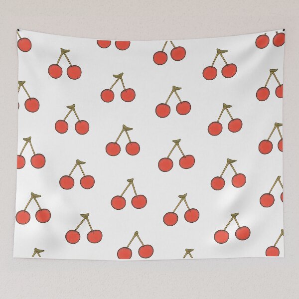 Item preview, Kawaii Seamless Cherry Fruit Pattern designed and sold by SassyArtistry.