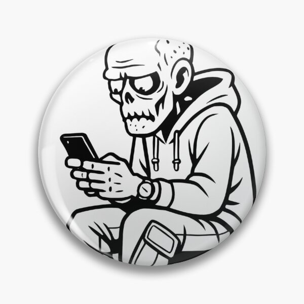 Artikelvorschau, Zombie mit Smartphone - Untoter mit Telefon entworfen und verkauft von NightTimeJ.