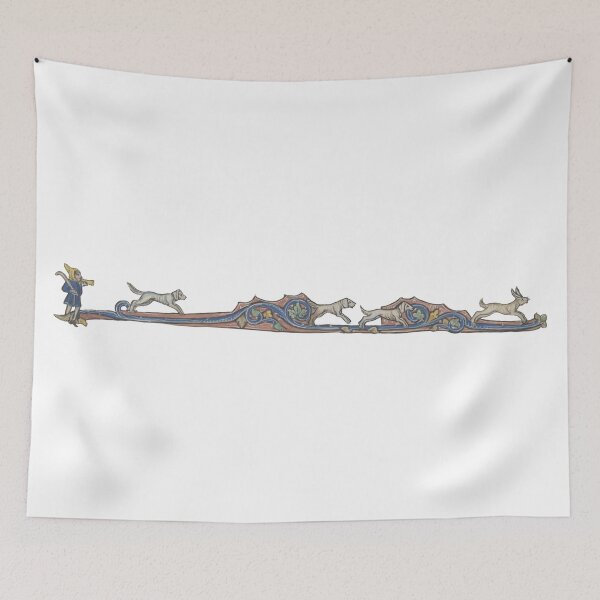 Item preview, Medieval marginalia rabbit hunt designed and sold by IllmadeErrant.