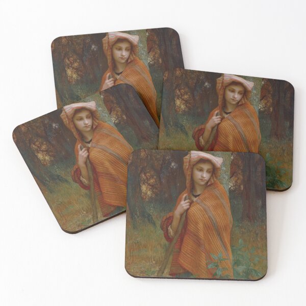 Item preview, Girl in a Wooded Landscape - Ernest Hebert designed and sold by forgottenbeauty.