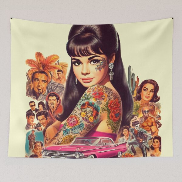 Item preview, Old School Tattoo Girl designed and sold by PulpVintage.