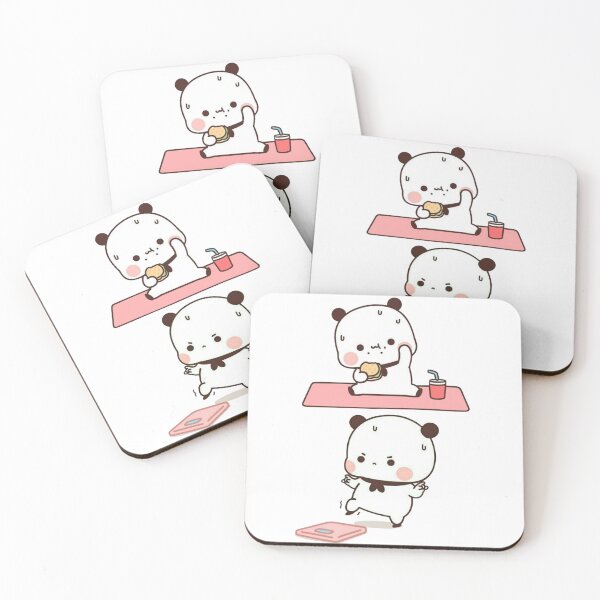 Item preview, Cute funny humor holiday birthday gift lovely cats friend girlfriend Panda Bear Brownie Sugar BuBu DuDu Mochi Milk peach Valentine xmas goma Couple v04 designed and sold by OceanLiveArts.