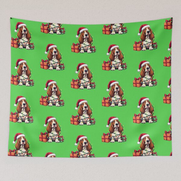 Item preview, Funny Christmas Basset Hound designed and sold by EstelleStar.