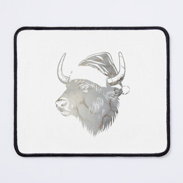 Item preview, Christmas Buffalo in Marble Texture | Festive Holiday Design designed and sold by JollyCritters.