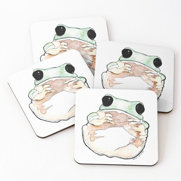 Item preview, Tree Frog on Glass | Colored Hatching designed and sold by BugCreative.