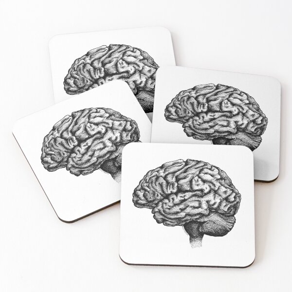 Item preview, Brain | Black and White, White Fill designed and sold by BugCreative.