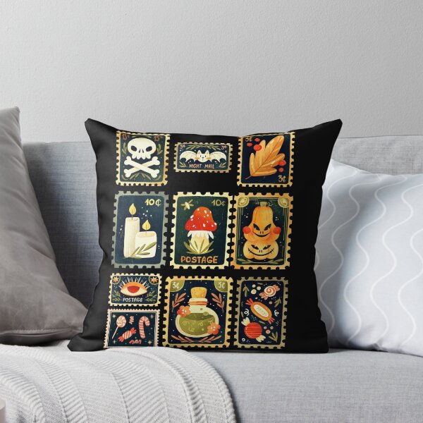 Item preview, “Vintage Halloween Postage Stamps – Spooky Cute Witchy Retro Design” designed and sold by TeyMank.
