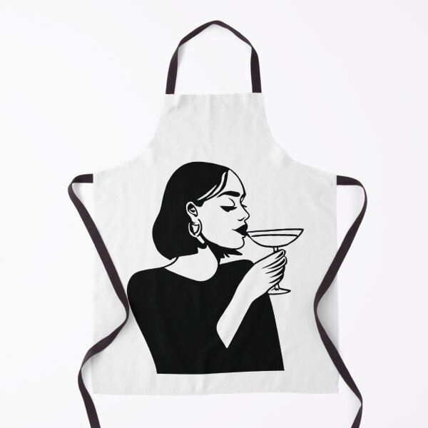 Item preview, Line Art Woman Drinking Cocktail designed and sold by CleanLineStudio.