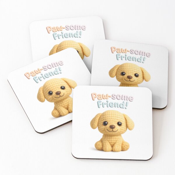 Item preview, Cute Golden Retriever Amigurumi 3D Art Paw-some Friend designed and sold by Tiny Stitch World.