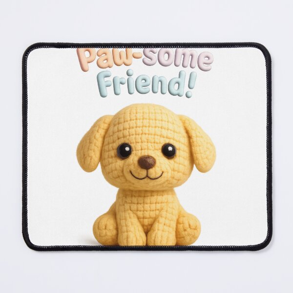 Item preview, Cute Golden Retriever Amigurumi 3D Art Paw-some Friend designed and sold by Tiny Stitch World.