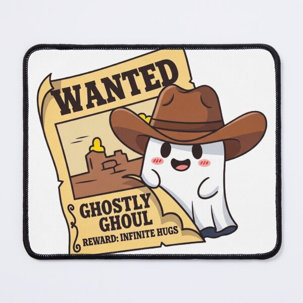 Item preview, Wanted Ghostly Ghoul Cowboy – Cute Halloween Western T-Shirt designed and sold by JP's Print Lab.