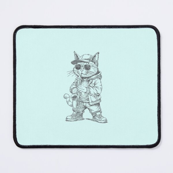 Item preview, Jazz Cat with Saxophone – Cool Animal Music Art designed and sold by Way-Of-Art.