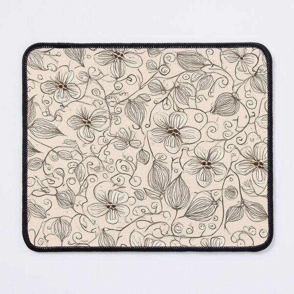 Item preview, Beige Background Hand Drawn Floral Pattern designed and sold by SassyArtistry.