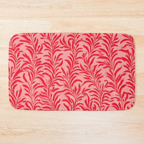 Item preview, Red Tropical Fern Coral Pattern designed and sold by SassyArtistry.