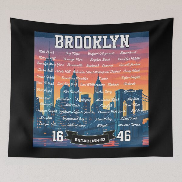 Item preview, Brooklyn New York Skyline and Neighborhoods designed and sold by signshirtz.