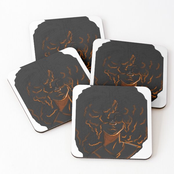 Item preview, Afro Woman Surrounded by Radiant Ember Flame designed and sold by HaitiArtz.
