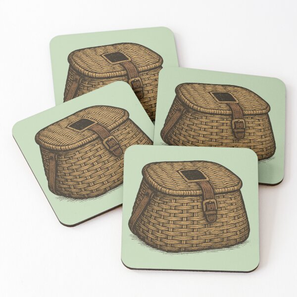 Item preview, Vintage Wooden Fishing Net Illustration designed and sold by NoRestDesigns.