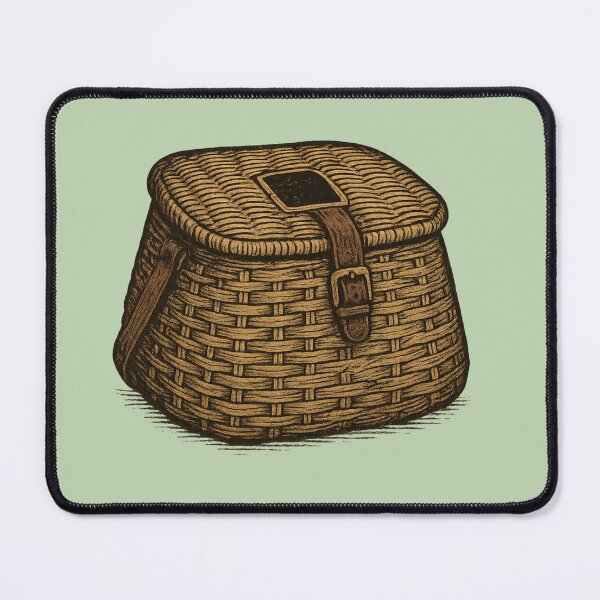 Item preview, Vintage Wooden Fishing Net Illustration designed and sold by NoRestDesigns.