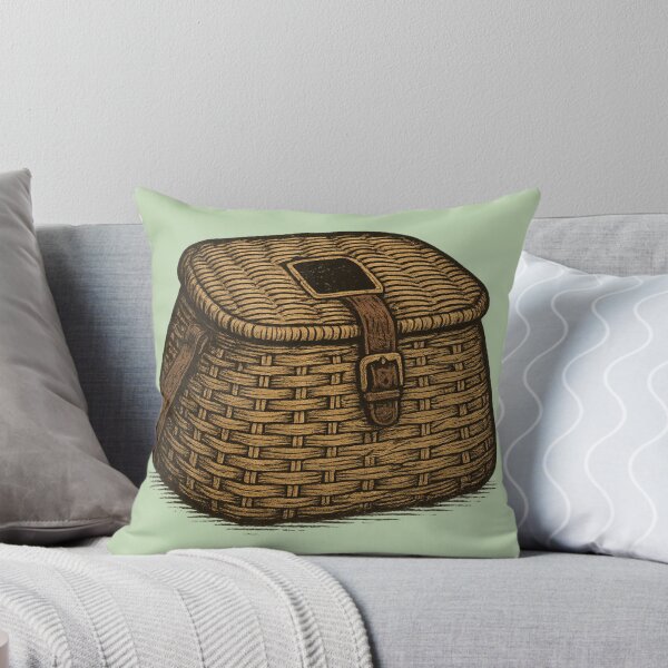 Item preview, Vintage Wooden Fishing Net Illustration designed and sold by NoRestDesigns.