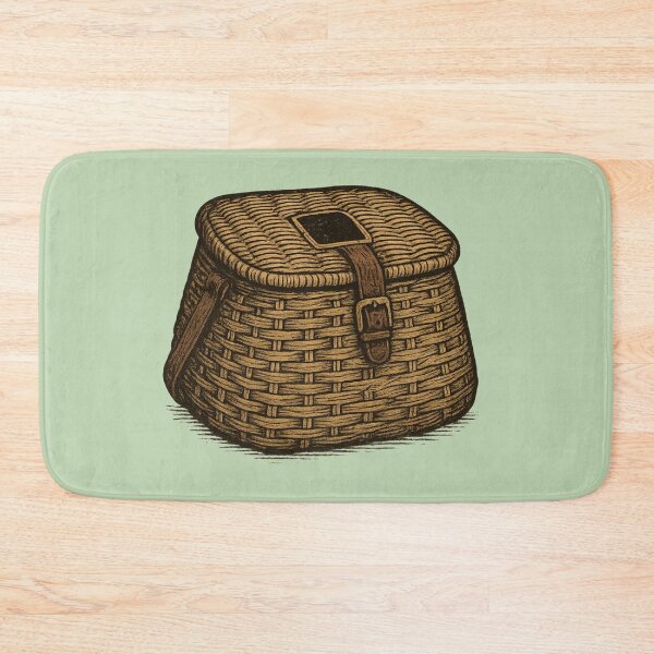 Item preview, Vintage Wooden Fishing Net Illustration designed and sold by NoRestDesigns.