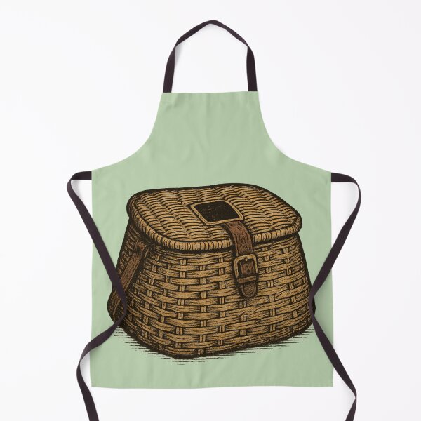 Item preview, Vintage Wooden Fishing Net Illustration designed and sold by NoRestDesigns.