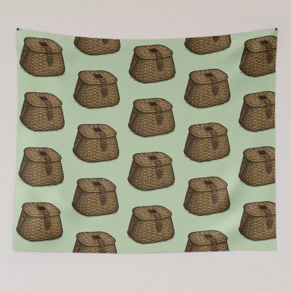 Item preview, Vintage Wooden Fishing Net Illustration designed and sold by NoRestDesigns.