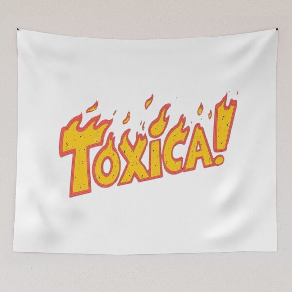 Item preview, Toxica Flaming Typography Design Bold Statement Lettering designed and sold by Ed & Harmony.
