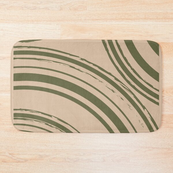 Item preview, Wave Circles Pattern – Olive Green & Beige | Earthy and Balanced Art Design designed and sold by BrancoCriativo Home & Decor.