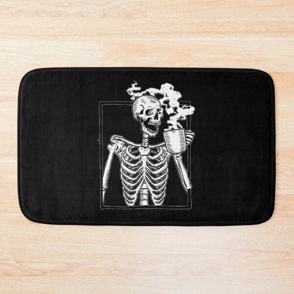 Item preview, Halloween Skeleton Drinking Coffee Funny designed and sold by HarperScottd.