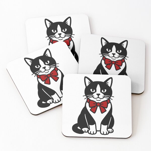 Item preview, Tuxedo Cat with Bow designed and sold by theartfulaspie.