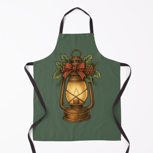 Item preview, Vintage Christmas Lantern with Holly designed and sold by NoRestDesigns.