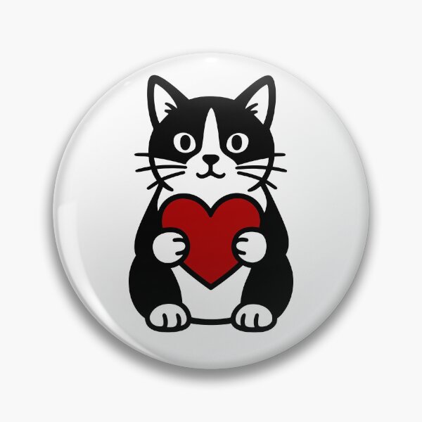 Item preview, Tuxedo Cat with Heart designed and sold by theartfulaspie.
