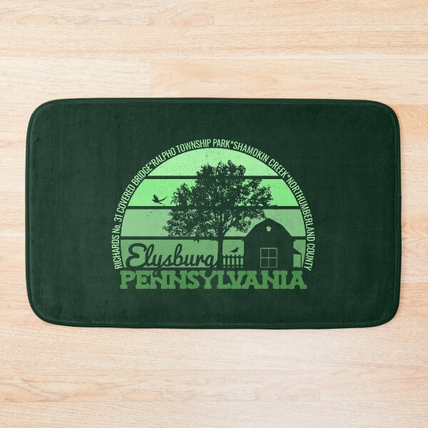 Aperçu de l'œuvre Logo rétro vintage de la fierté locale d'Elysburg, Pennsylvanie, coucher de soleil créée et vendue par CRHPOD20.