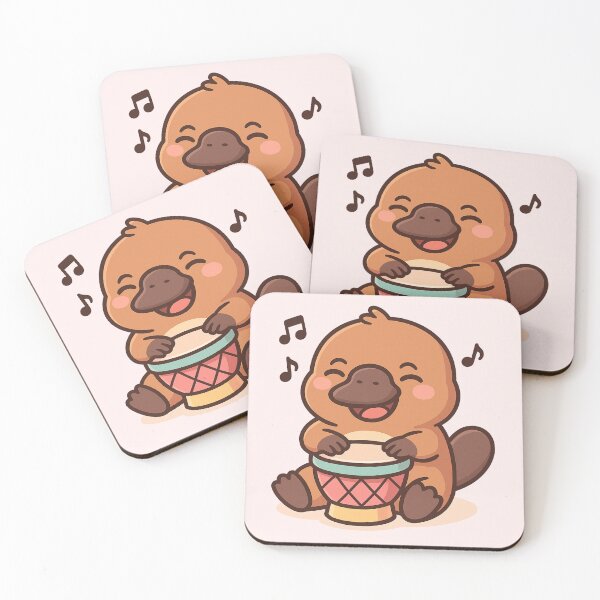 Item preview, Kawaii Drumming Platypus designed and sold by Ahau Designs.