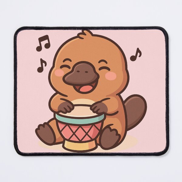 Item preview, Kawaii Drumming Platypus designed and sold by Ahau Designs.