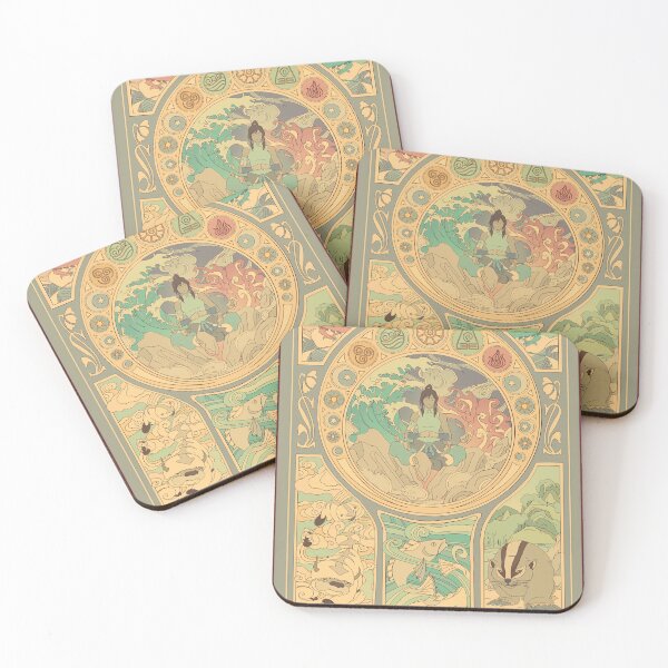 Item preview, Avatar-Korra-And-Original-Benders-Art-Nouveau designed and sold by BettinaStark.