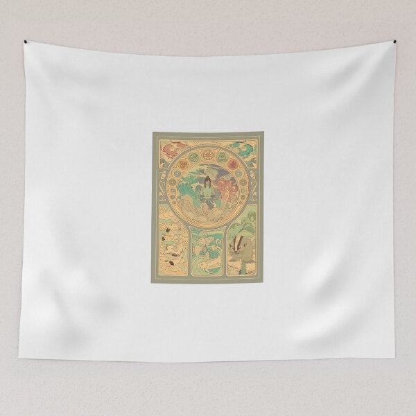 Item preview, Avatar-Korra-And-Original-Benders-Art-Nouveau designed and sold by BettinaStark.