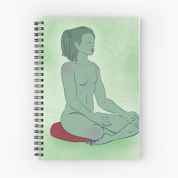 Item preview, Green Serenity – Meditating Nude Figure on Soft Mint designed and sold by DBL-theartist.