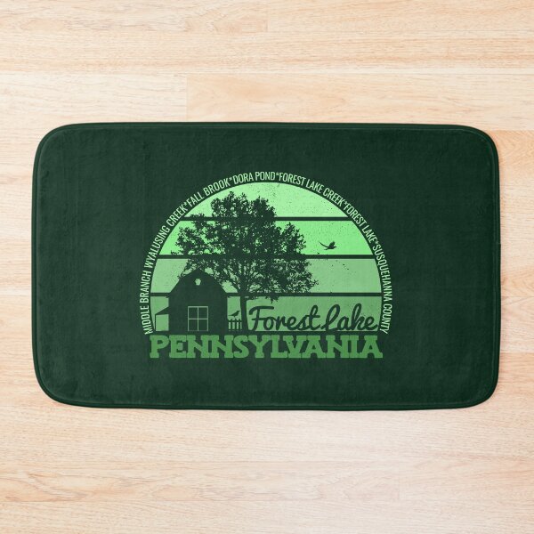 Aperçu de l'œuvre Logo rétro vintage de la fierté locale du coucher de soleil de Forest Lake en Pennsylvanie créée et vendue par CRHPOD20.