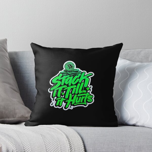 Item preview, Bitcoin Stack It Till It Hurts Graffiti Slogan designed and sold by RadDeck.