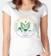 State of Love and Trust Women's Fitted Scoop T-Shirt
