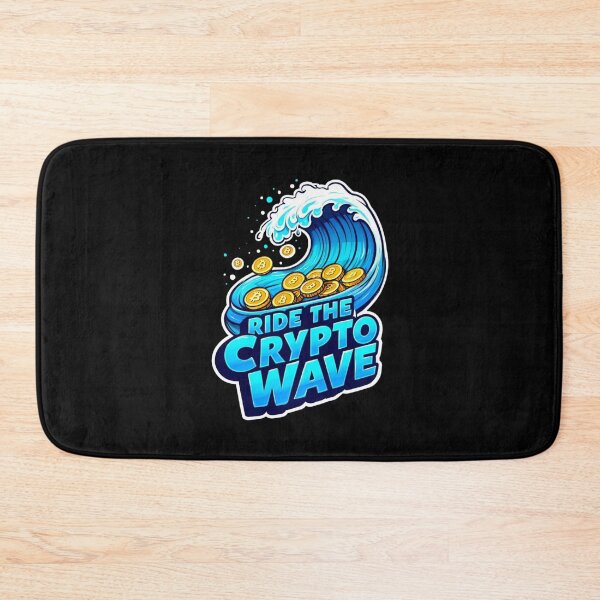 Item preview, Bitcoin Ride The Crypto Wave Graffiti Artwork designed and sold by RadDeck.