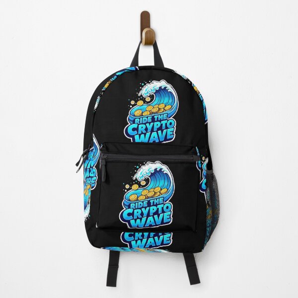 Item preview, Bitcoin Ride The Crypto Wave Graffiti Artwork designed and sold by RadDeck.