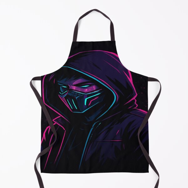 Item preview, Cyberpunk Streetwear Boy with Hoodie and Mask Futuristic Neon Art designed and sold by VelureArt.